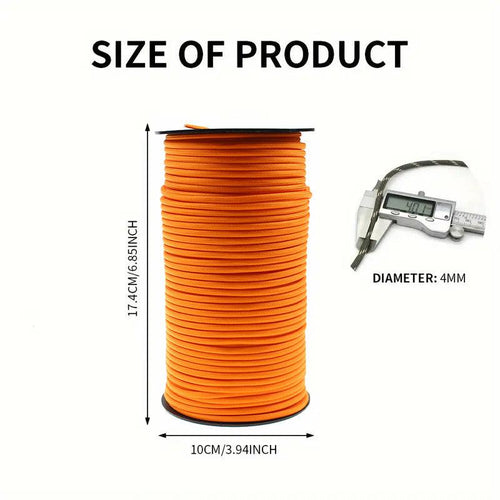 100m Paracord Outdoor Camping Binding Braided Rope Survival Gear Hiking Rope