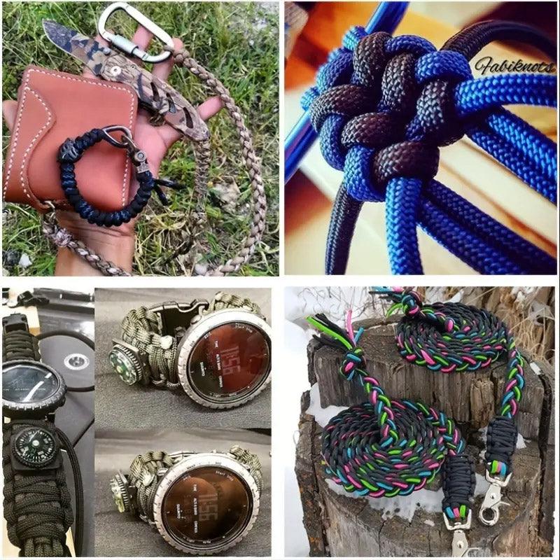100m Paracord Outdoor Camping Binding Braided Rope Survival Gear Hiking Rope