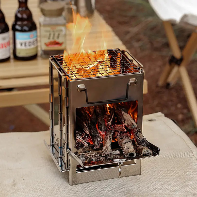 Stainless Steel Portable Camping Stove for Survival Cooking