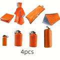 Outdoor Survival Camping Tent & Blanket Set (4 pcs)