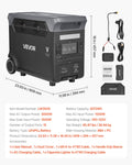 Portable Power Station, 3000W Solar Generator Power Station, 3072Wh LiFePO4 Battery Backup With 15 Output Ports For For Home Emergency, Outdoor Camping, RV Travel (Solar Panel NOT Included)