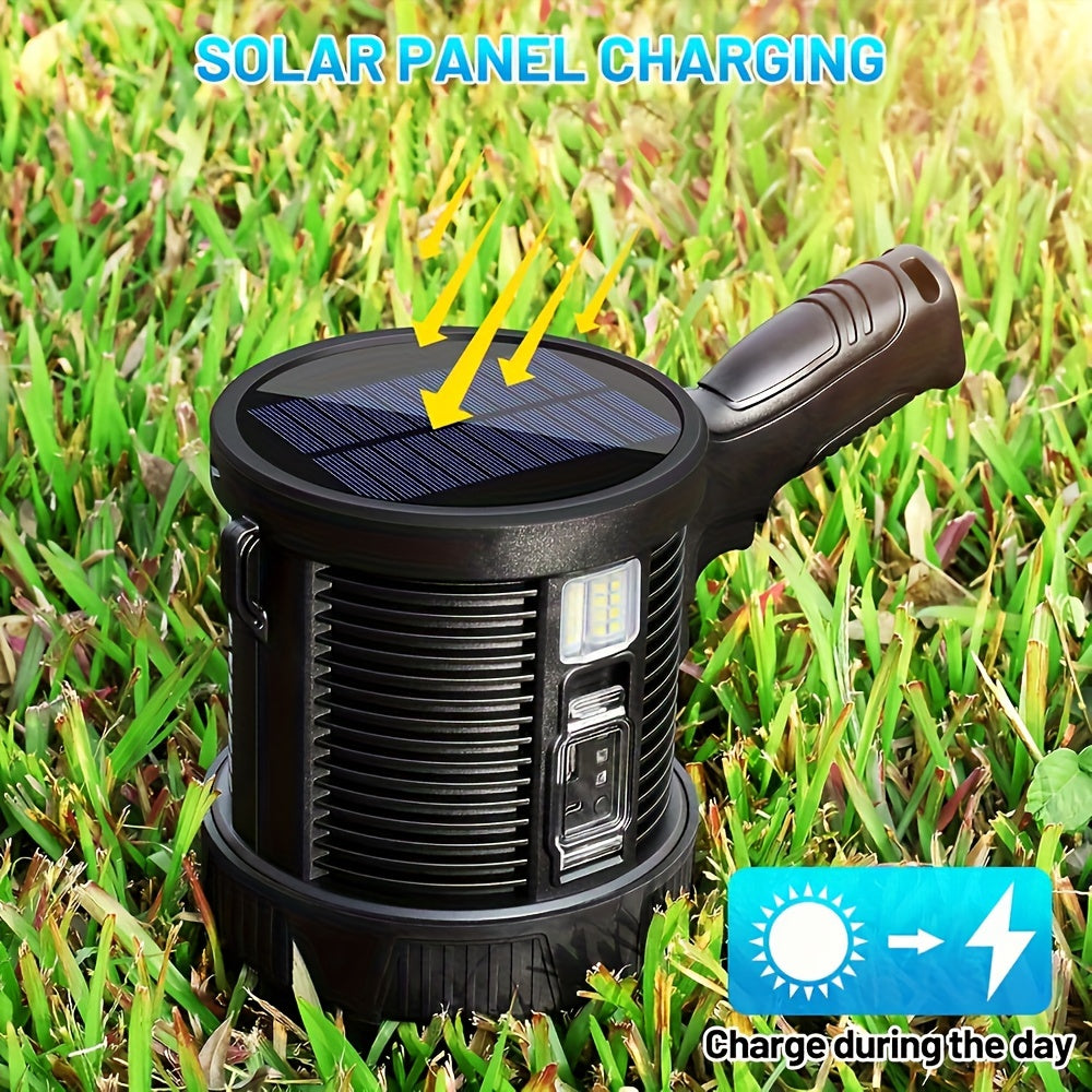 Solar Rechargeable LED Spotlight 800 Lumens 6 Modes