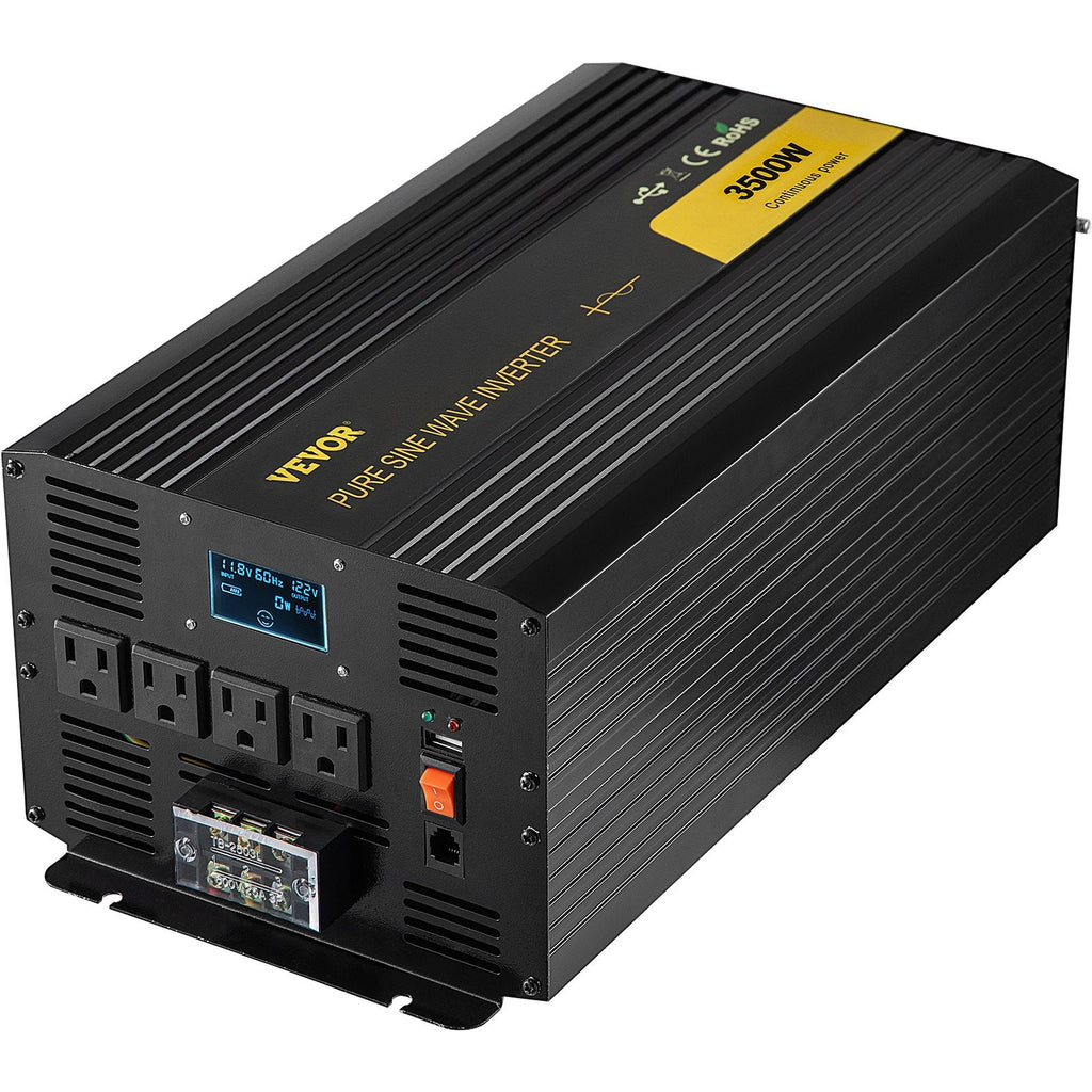 Pure Sine Wave Inverter 3500 Watt Power Inverter, DC 12V To AC 120V