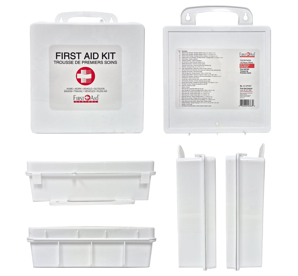 First Aid Central AZ-APFAKP All-Purpose Emergency First Aid Kit For Home, Work, and Travel, 145 Pieces 🍁 All In One Marketplace Canada