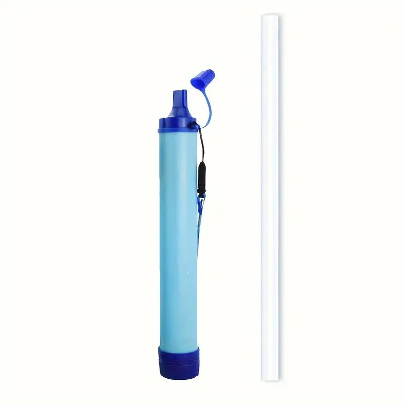 Outdoor Survival Straw Water Filter Bottle - Portable Emergency Purifier