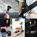 Multi-Functional Solar Power LED Flashlight - 5-in-1 Outdoor Survival Tool