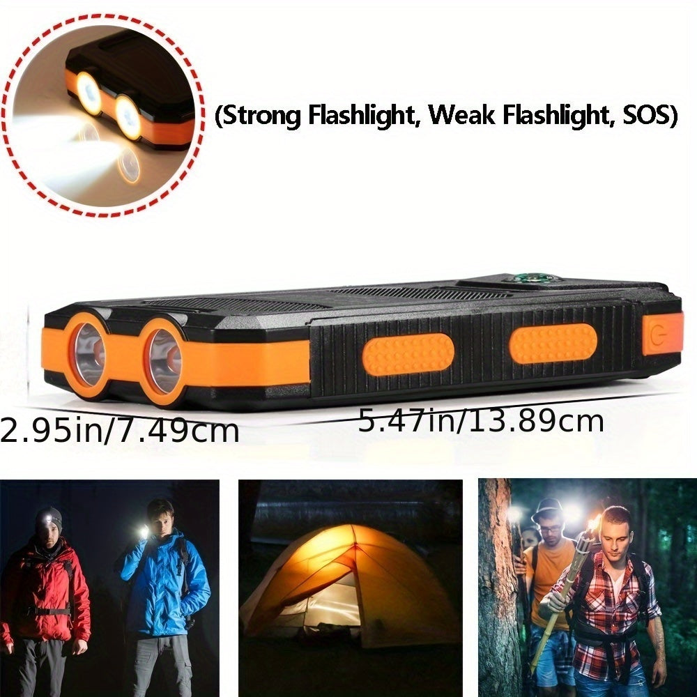 10000mAh Portable Solar Power Bank with Dual USB