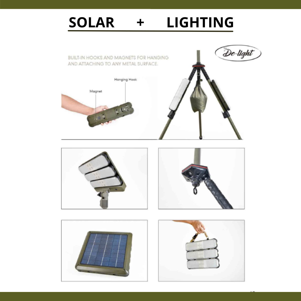 TRU De-LIGHT Solar Work Light Set