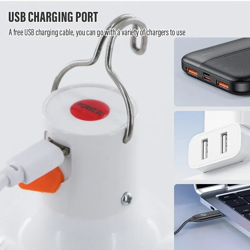 Outdoor USB Rechargeable LED Emergency Camping Light
