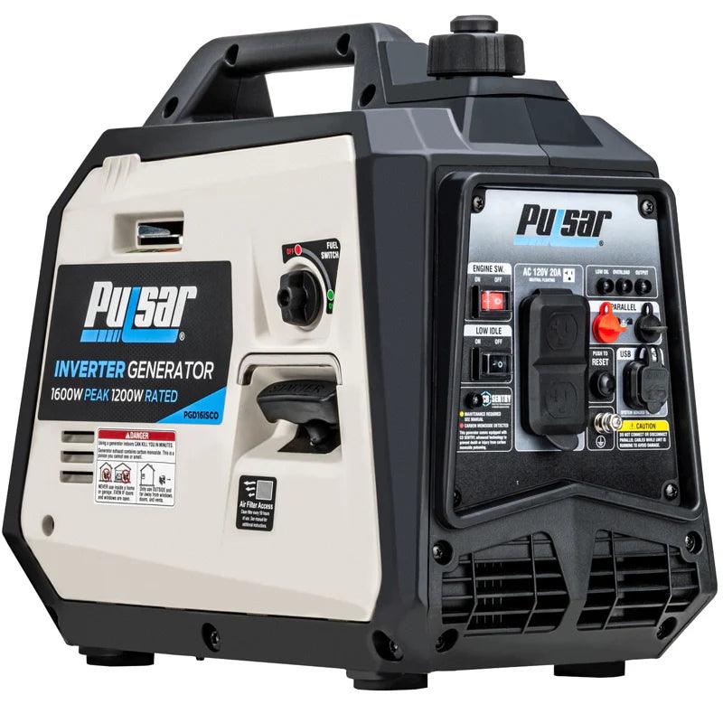 Pulsar 1600W Ultra-Light Portable Gas Inverter Generator with CO Sensor