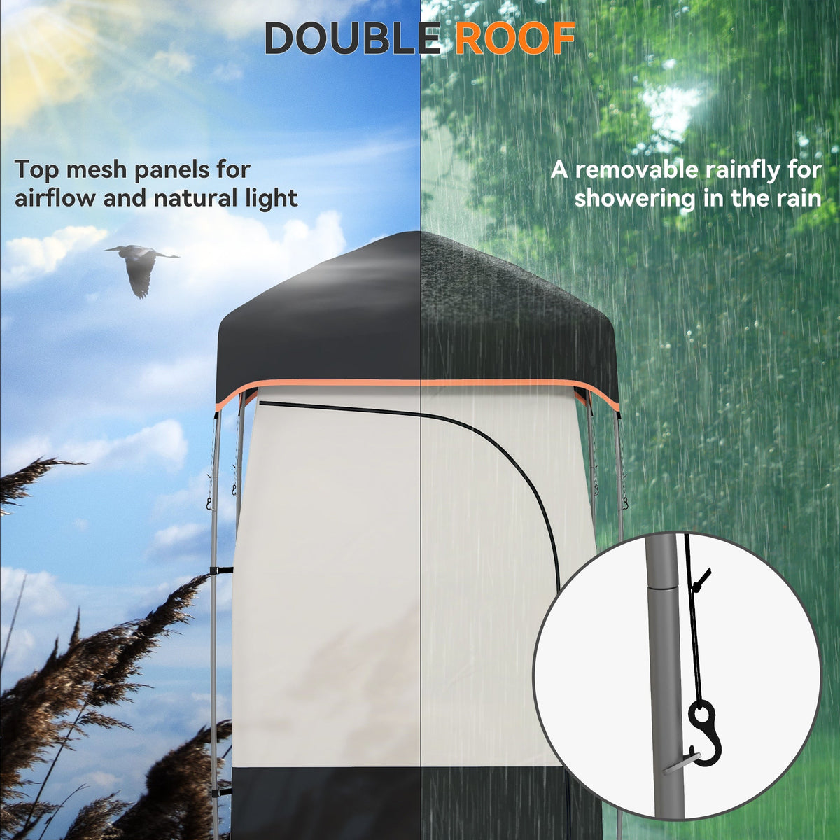 Camping Privacy Tent & Solar Shower Bag