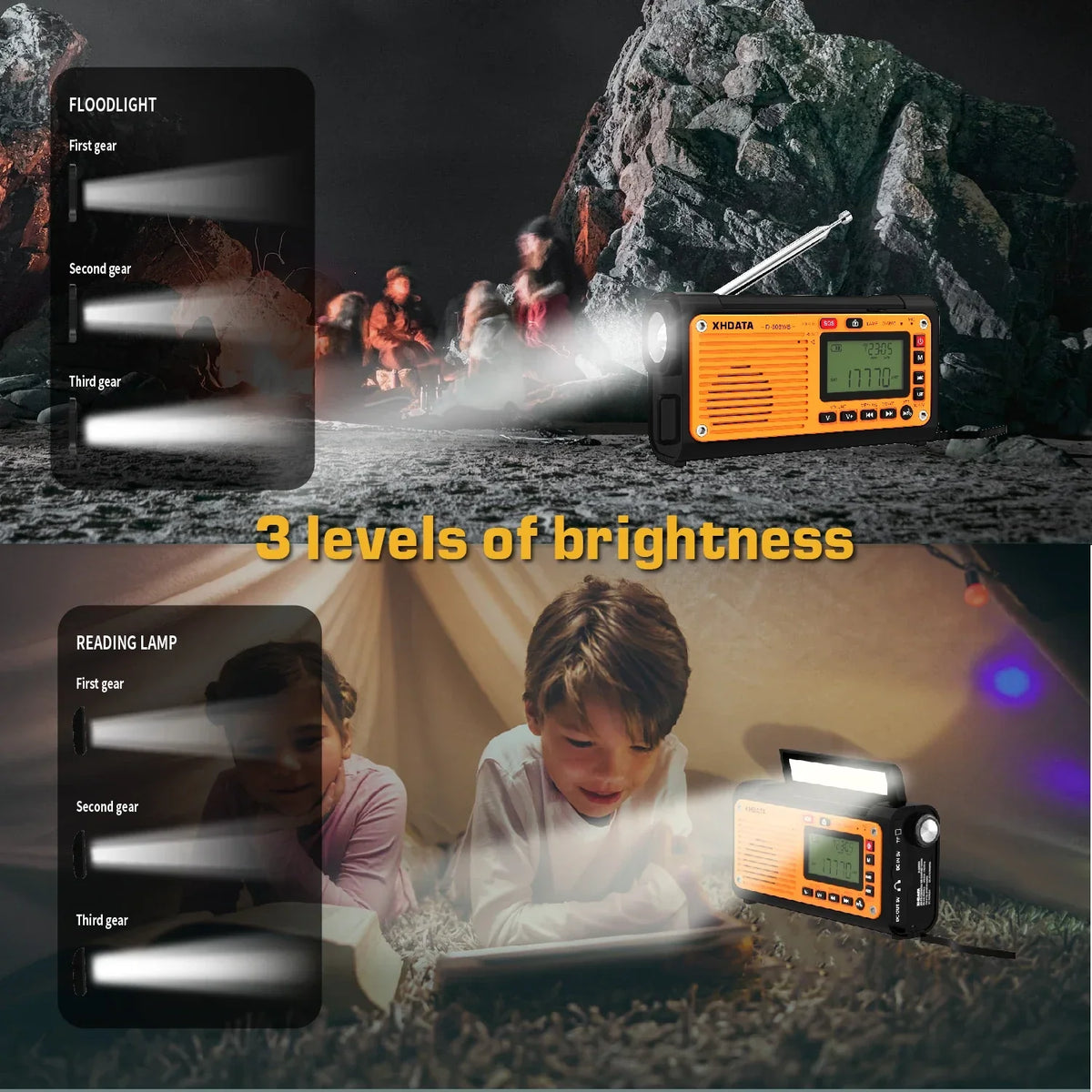 Emergency Crank Weather Radio Black