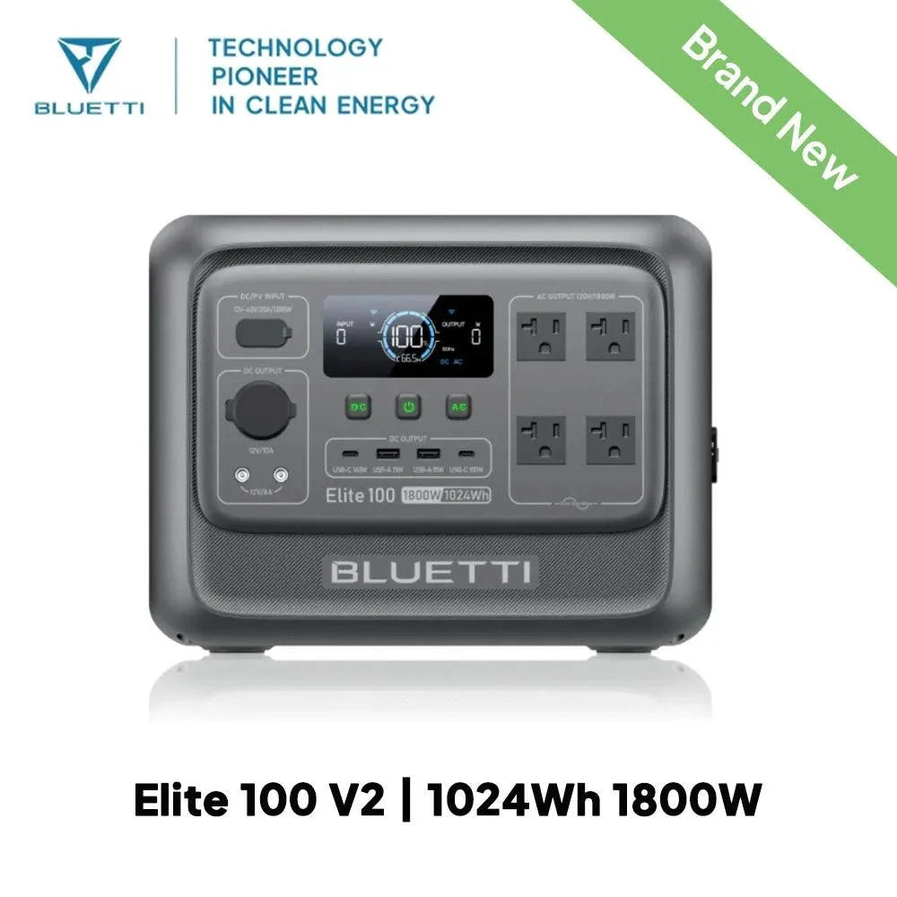 BLUETTI Elite 100 V2 Portable Power Station | 1,024Wh, 1,800W