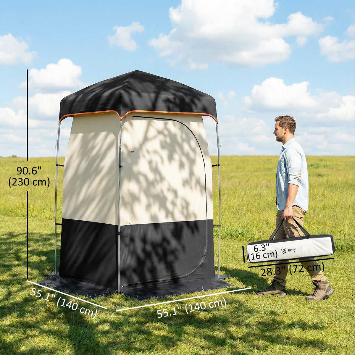 Camping Privacy Tent & Solar Shower Bag