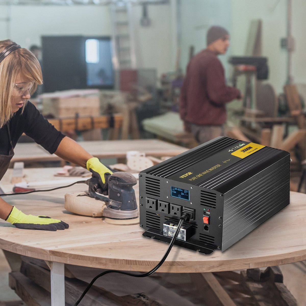 Pure Sine Wave Inverter 3500 Watt Power Inverter, DC 12V To AC 120V
