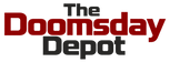 The Doomsday Depot red and charcoal wordmark