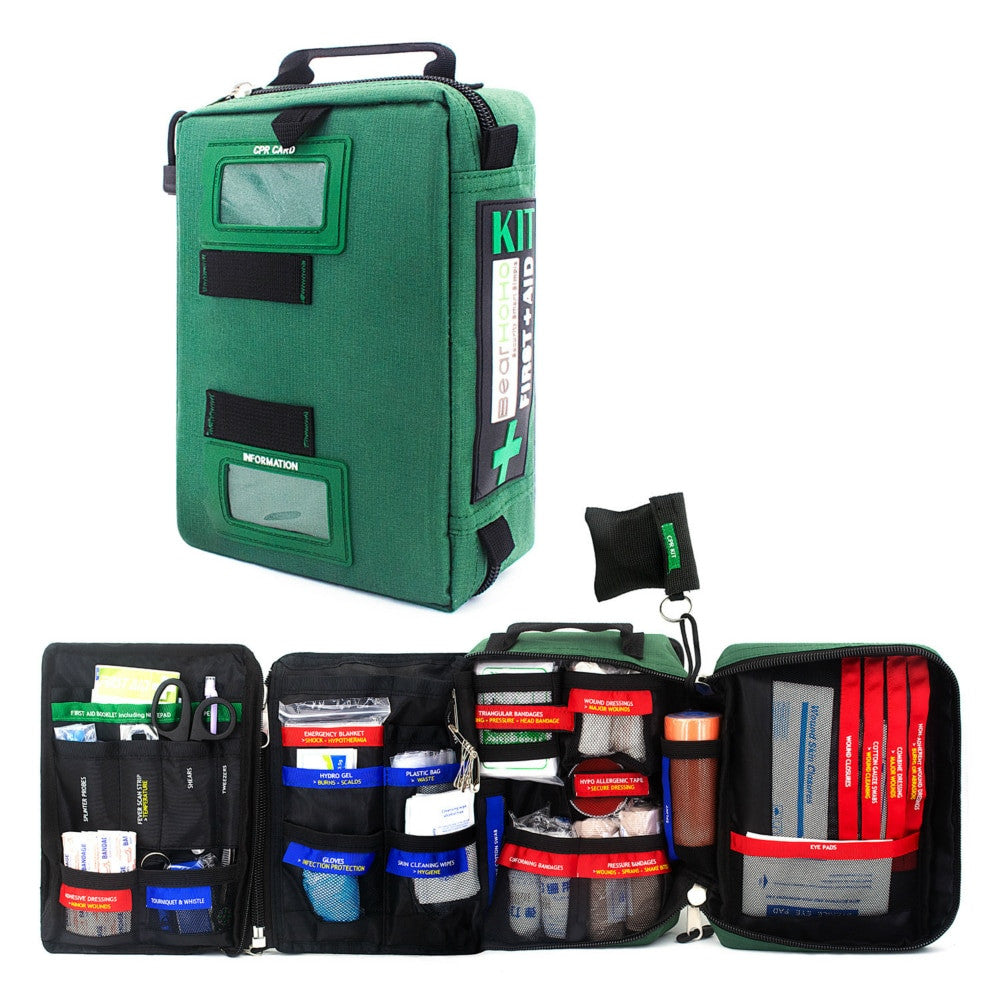 First Aid Kit Bag 4 Section Handy Lightweight Emergency Medical