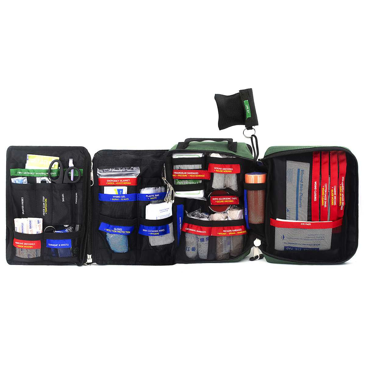 First Aid Kit Bag 4 Section Handy Lightweight Emergency Medical