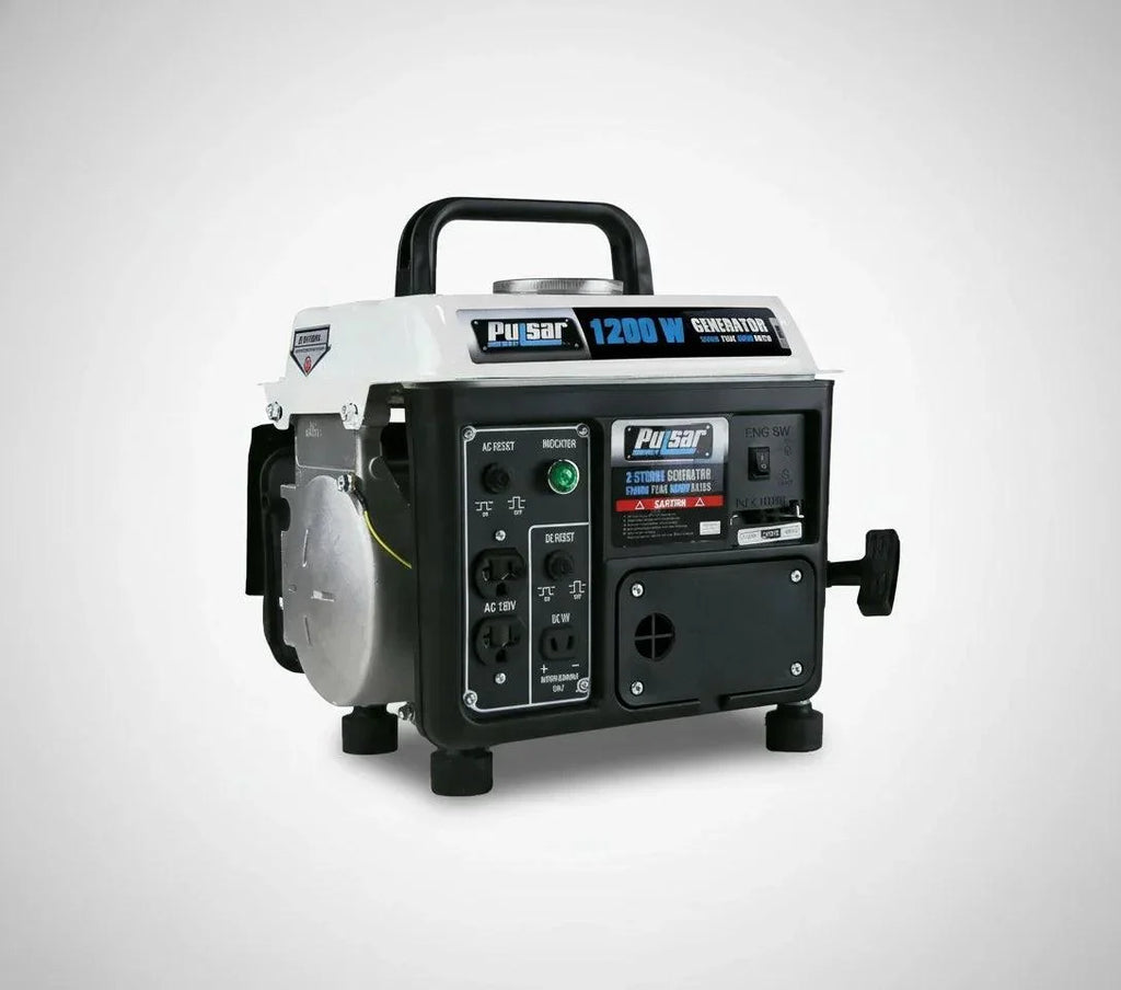 1200W Portable Gasoline 2-Stroke Generator with 900W Running Power & 12V DC Output